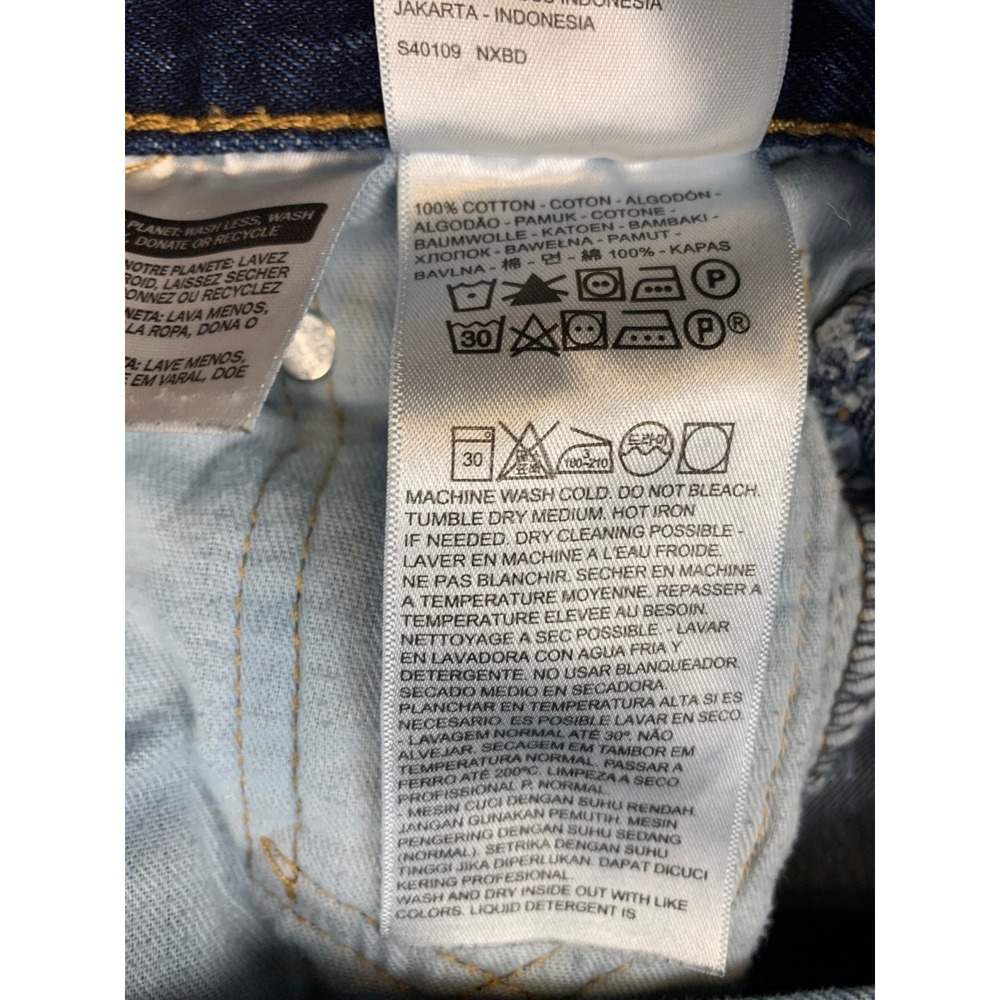 Levi's 505 Regular Fit Jeans Mens 30x30 Blue Medium Wash Straight Leg Cotton - Picture 6 of 9